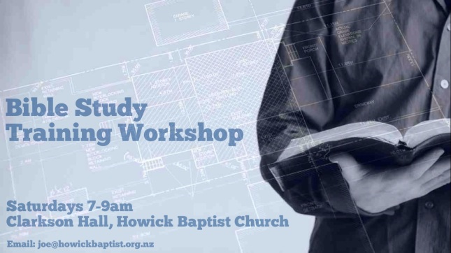 Bible Study Training Workshops with Text Image